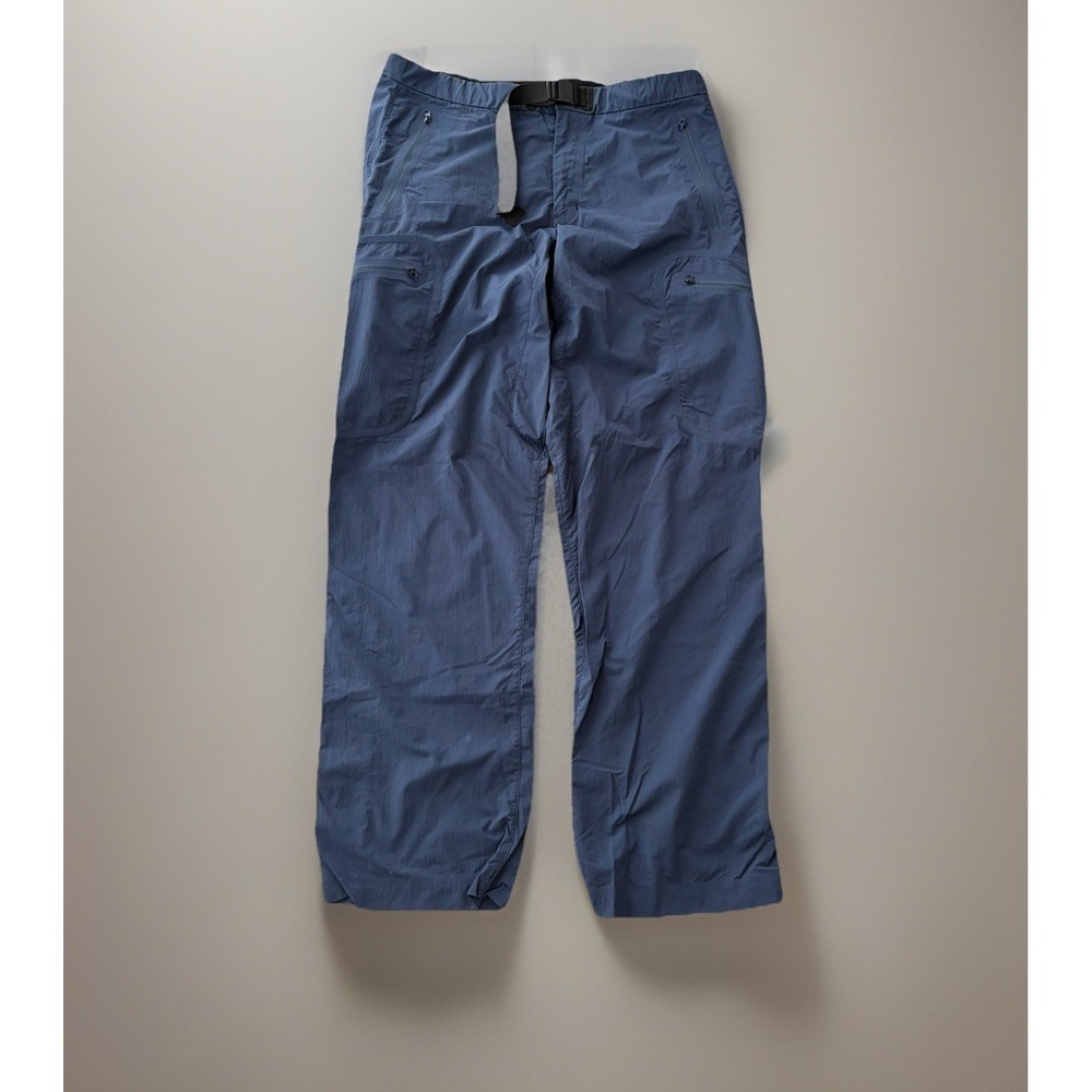 Arc'teryx Nylon Pants 36x32 Blue Gorpcore Outdoor Belted Hiking Zip Repel Cargo